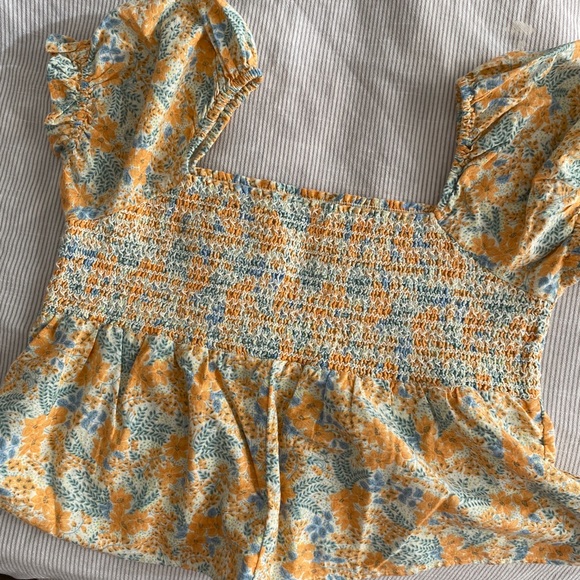 AE Square Neck Smocked Babydoll Blouse - Picture 9 of 15